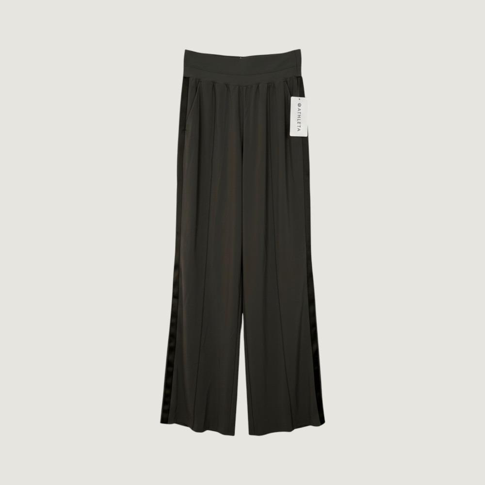 NEW Athleta Nolita Wide Leg Pants 8T High Rise Featherweight Stretch Olive Green